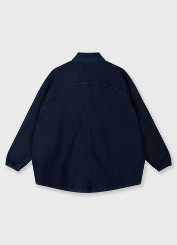 overshirt chambray | dark blue
