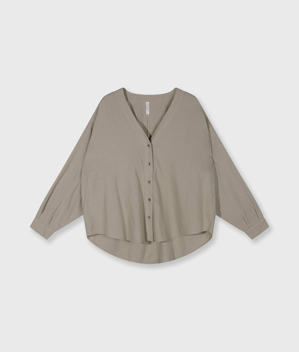 cotton linen blouse | fog