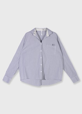 shirt stripes | white/steel blue