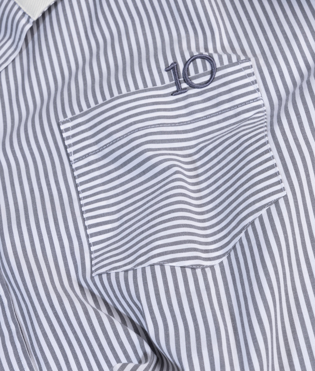 shirt stripes | white/steel blue