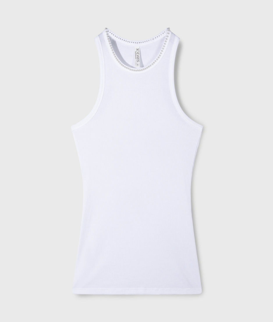 tank top pearl | white