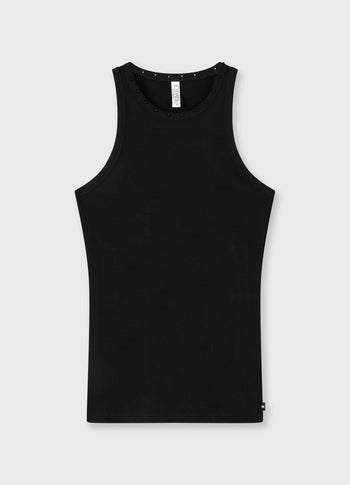 tank top pearls | black
