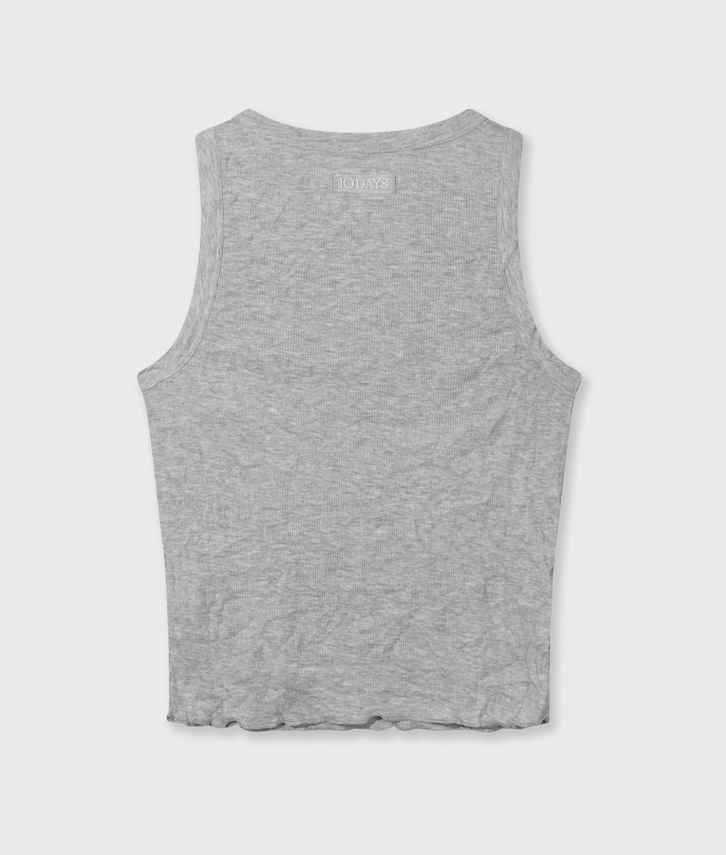 soft rib tank top | light grey melee