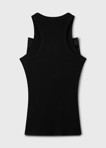 tank top bow | black