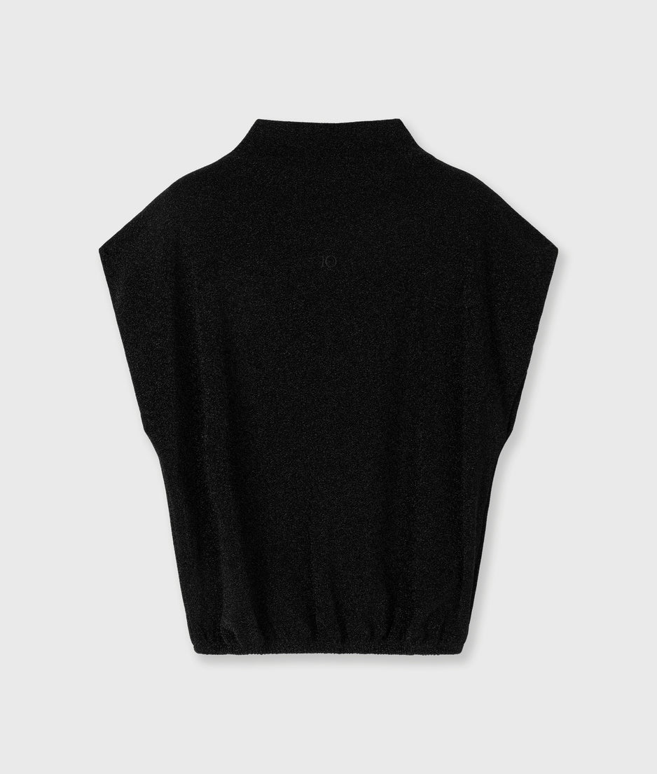 sleeveless top sparkle | black
