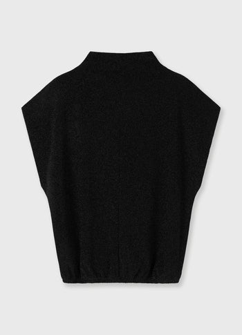 sleeveless top sparkle | black