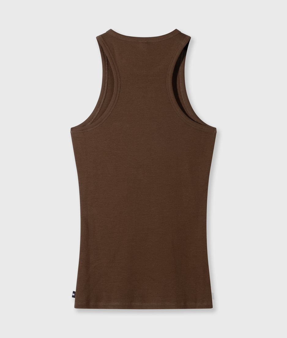 tank top rib | dark truffle