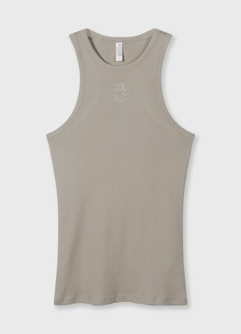 tank top rib | fog