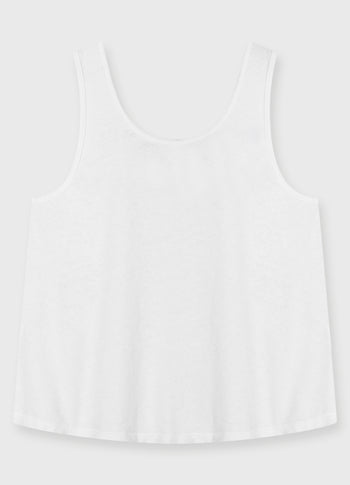 singlet linen | white