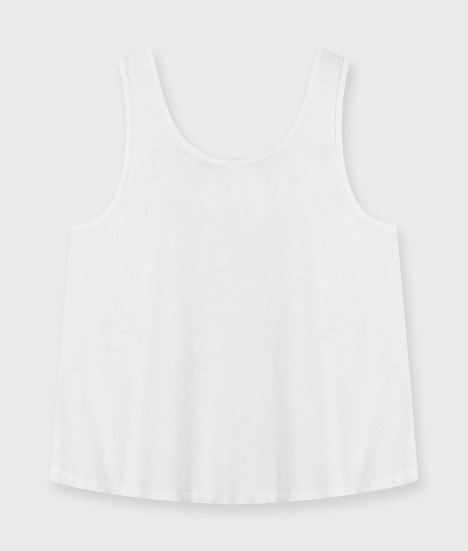 singlet linen | white