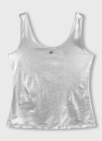 shiny singlet | silver