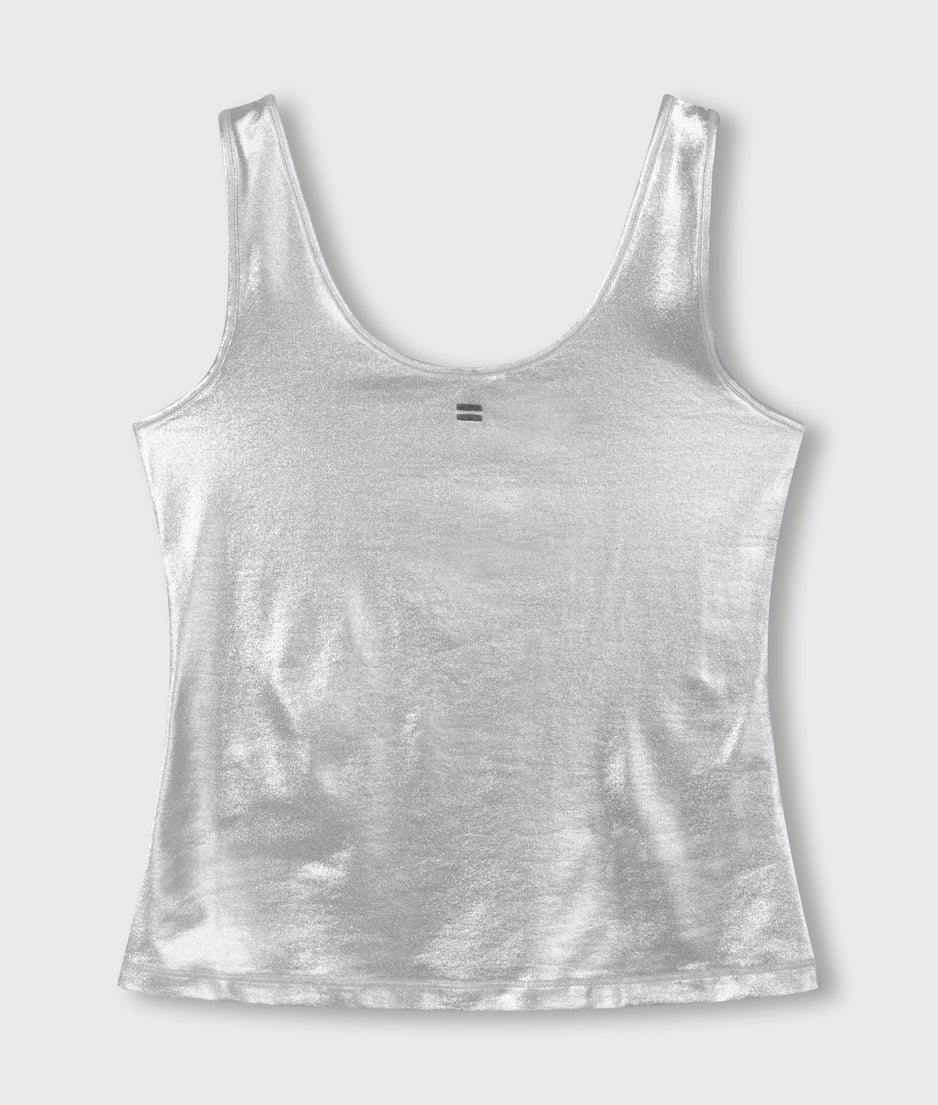 shiny singlet | silver