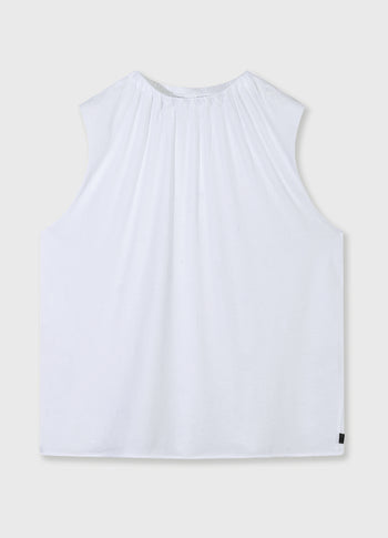 pleated top jersey | white