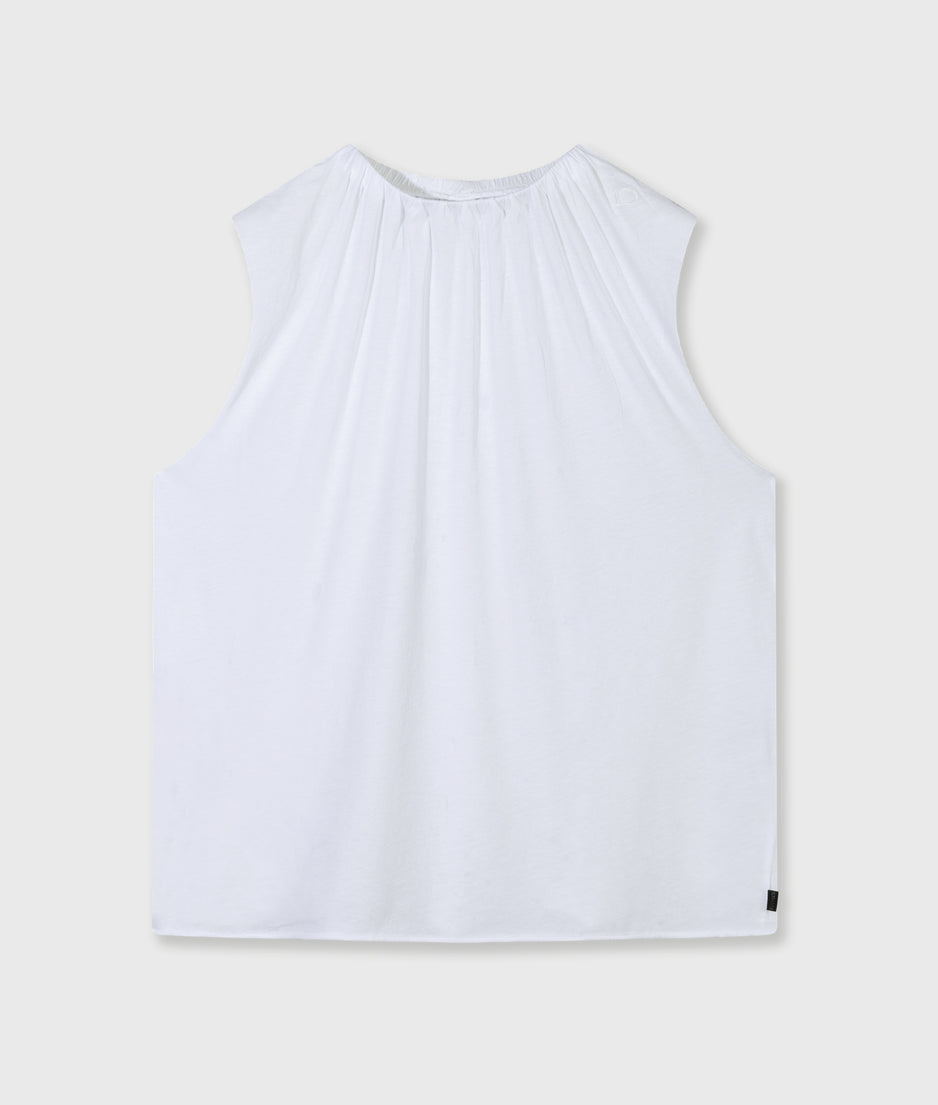 pleated top jersey | white