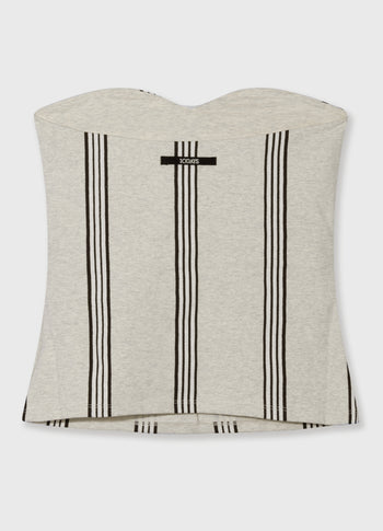 strapless top stripes | soft white melee