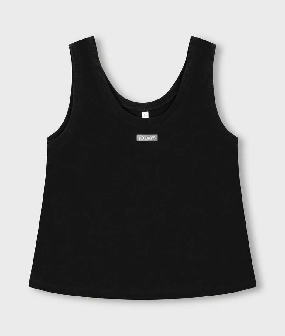 tank top jersey | black