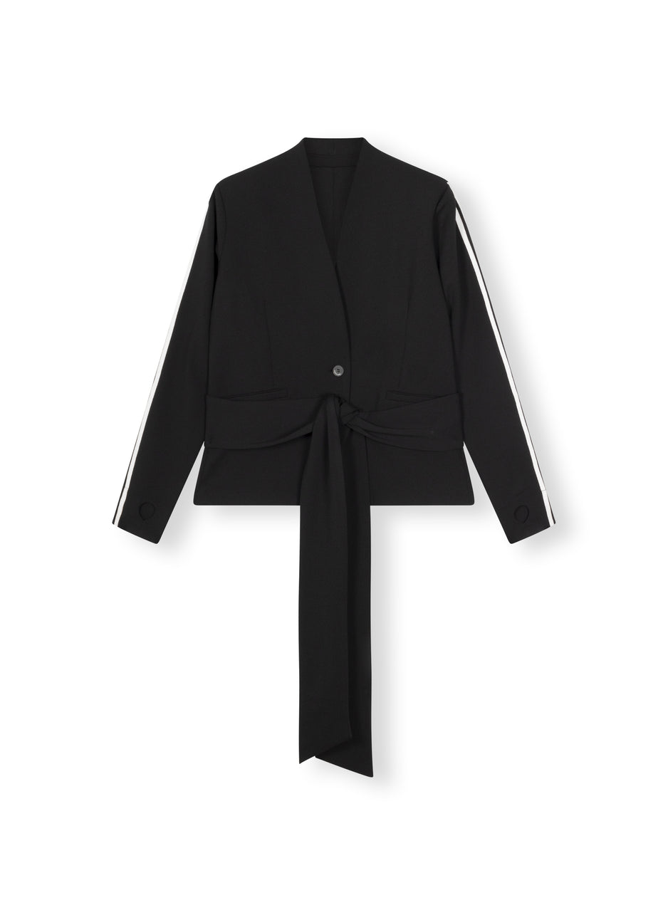 ballet blazer crepe | black