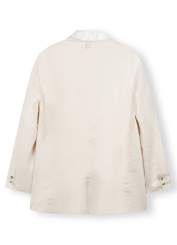smoking blazer slub twill | ecru