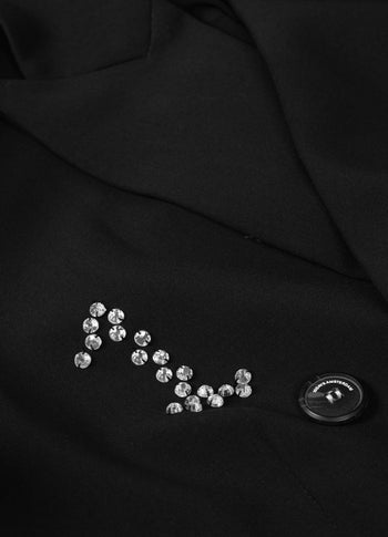 statement blazer strass | black