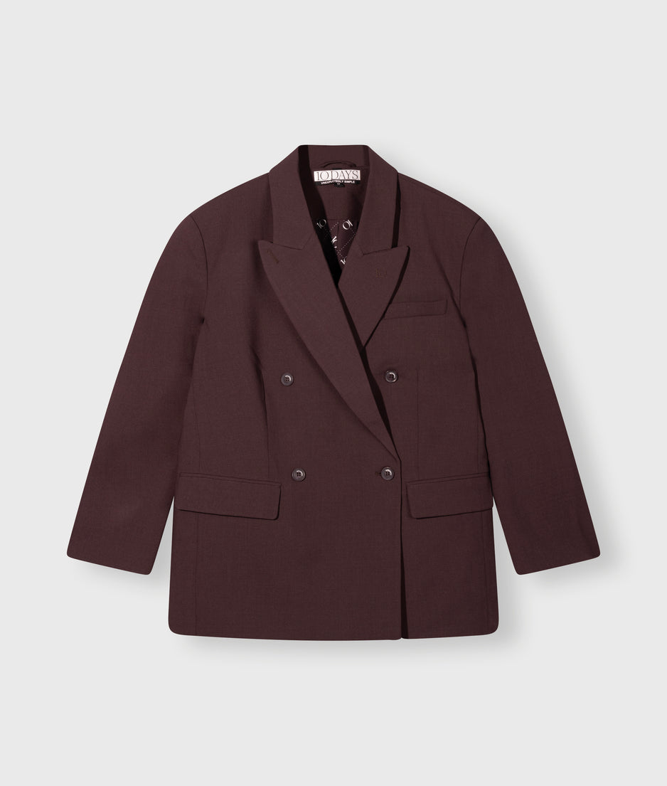 proud blazer | deep wine