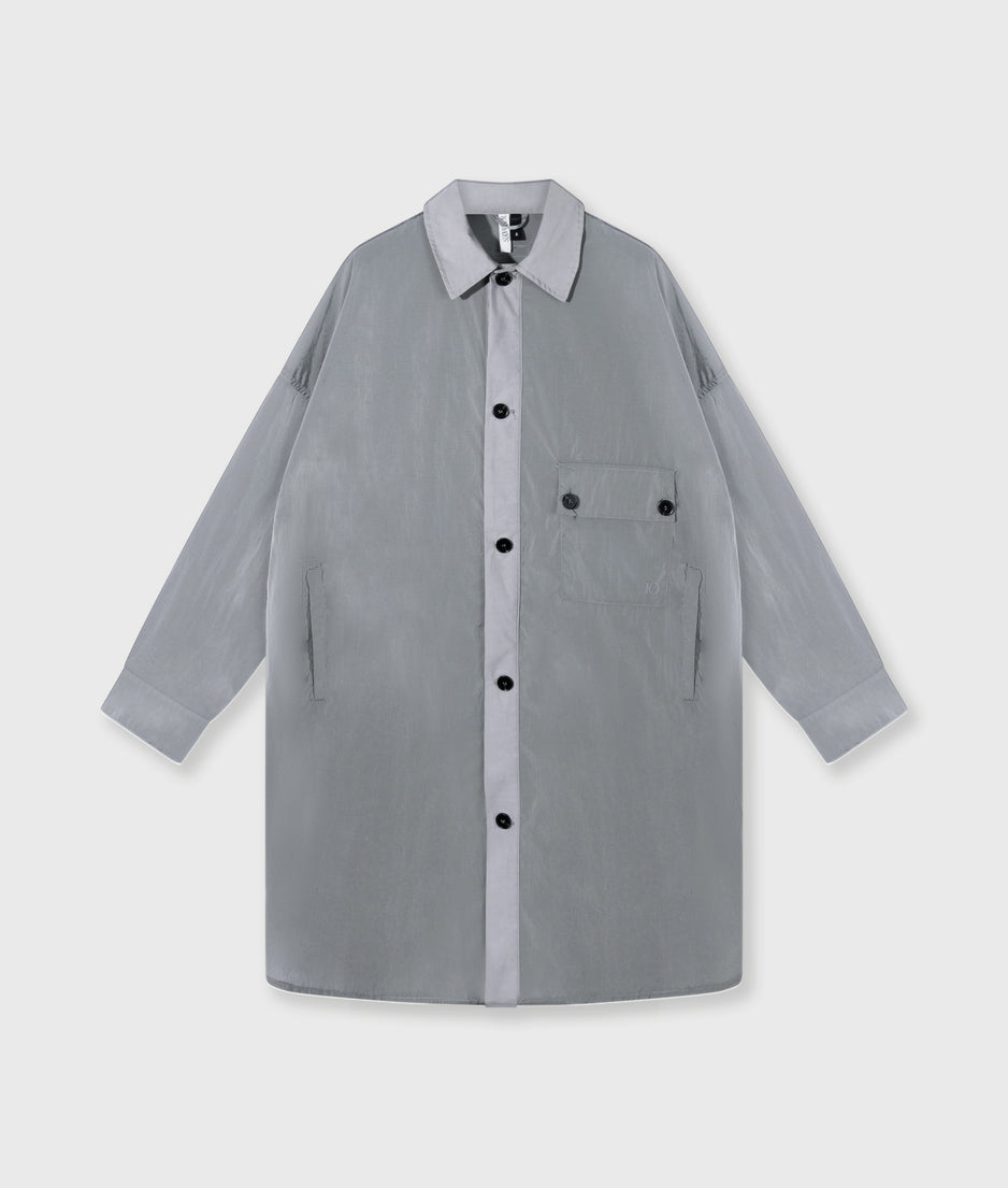 oversized shirt jacket | light graphite