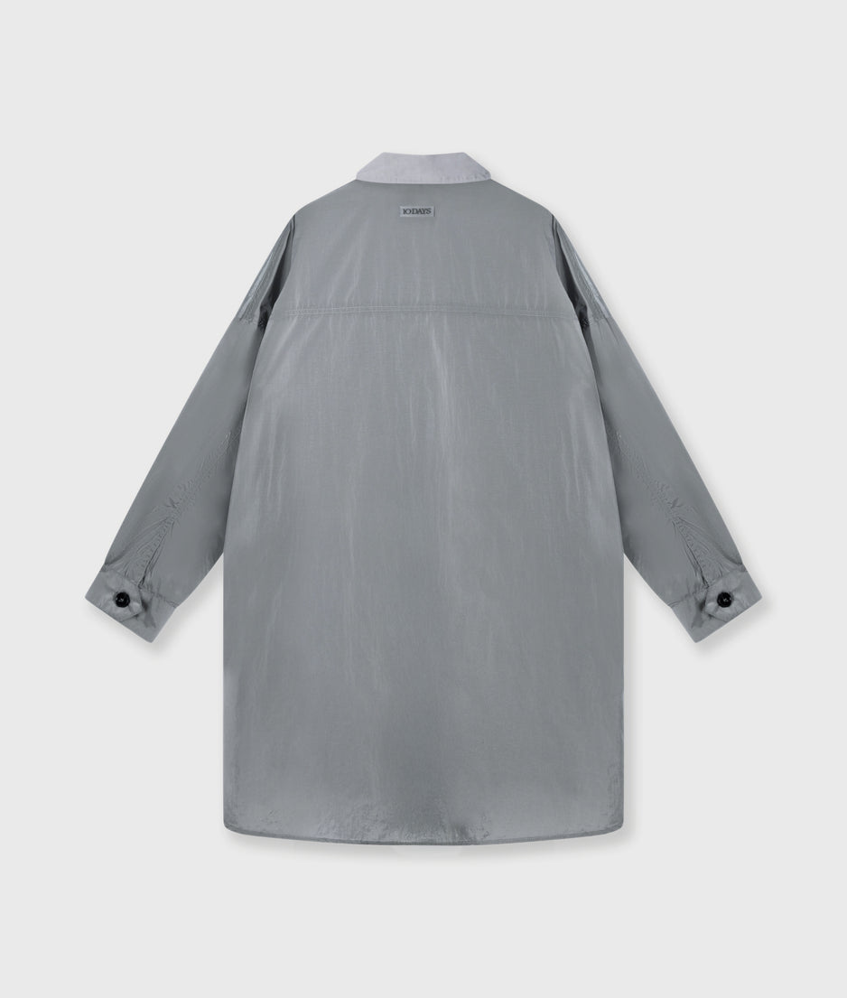 oversized shirt jacket | light graphite