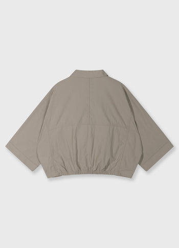 wide crinkle jacket | fog