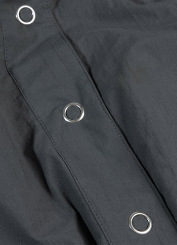 wide crinkle jacket | steel blue