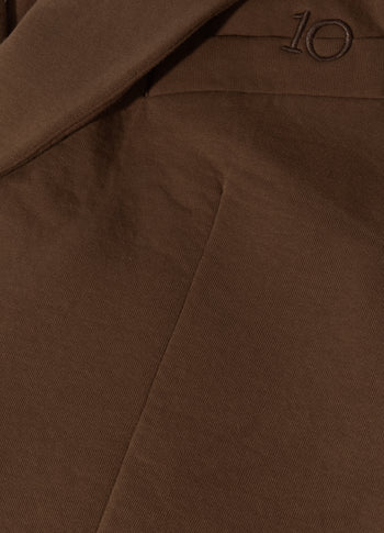 sleeveless blazer | dark truffle