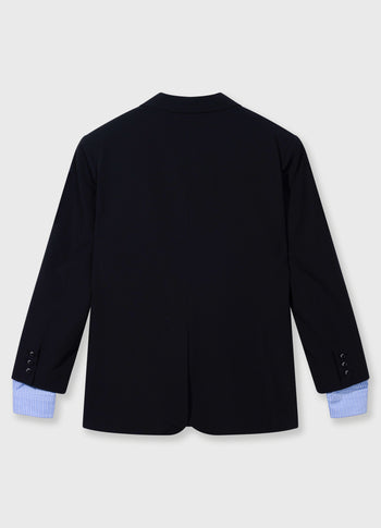 double cuff travel blazer | black