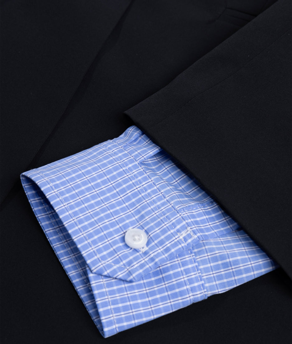 double cuff travel blazer | black