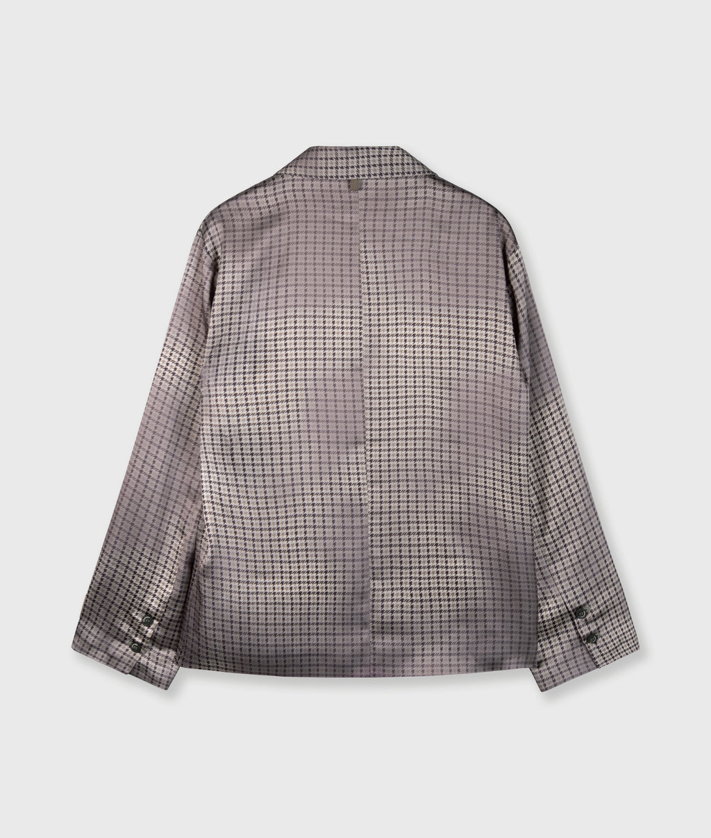 fluid blazer check | champagne