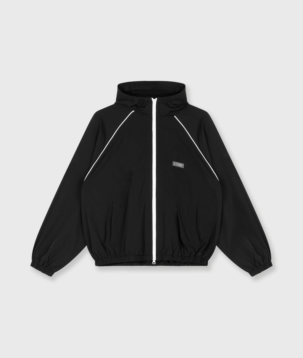 hooded travel jacket | black