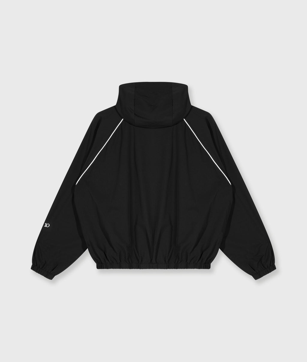 hooded travel jacket | black