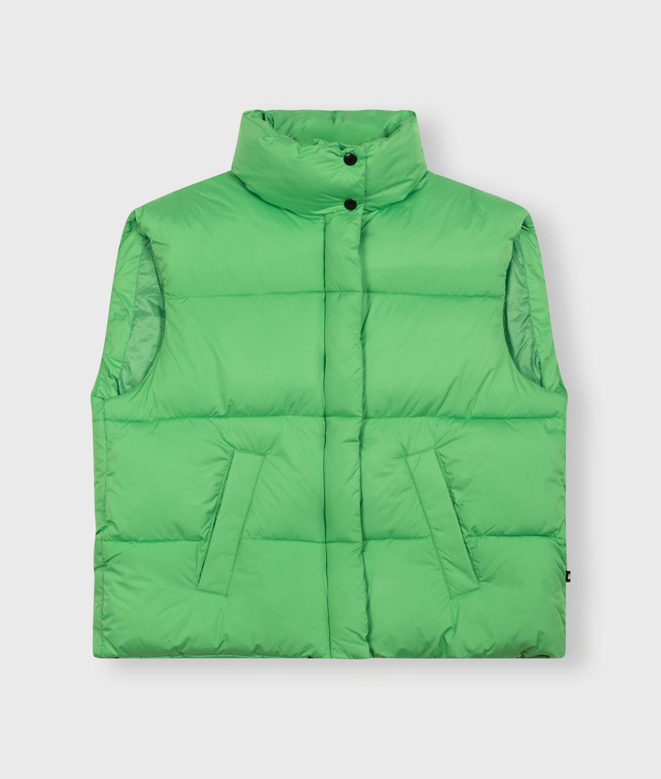 padded vest | apple green