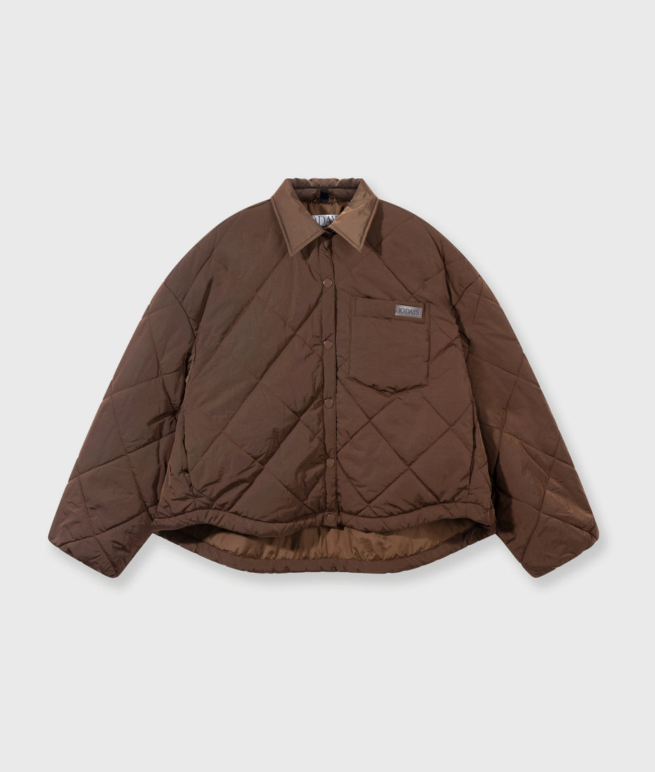 padded jacket | dark truffle