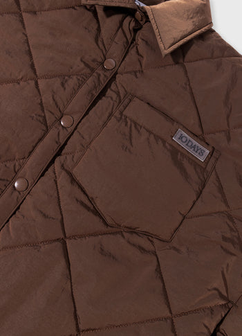 padded jacket | dark truffle