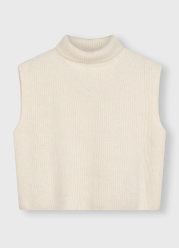 short soft knit sweater | ecru