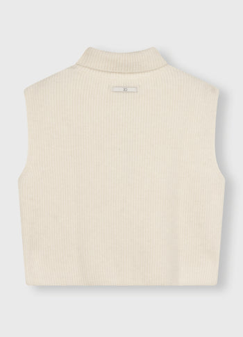 short soft knit sweater | ecru