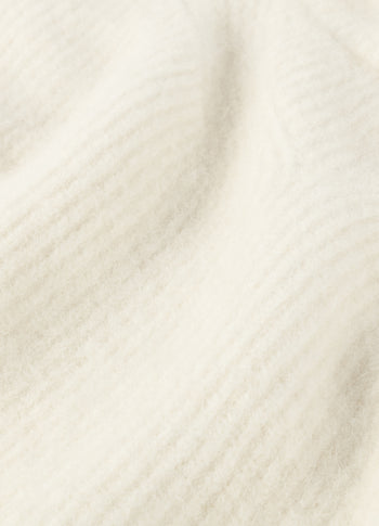 short soft knit sweater | ecru