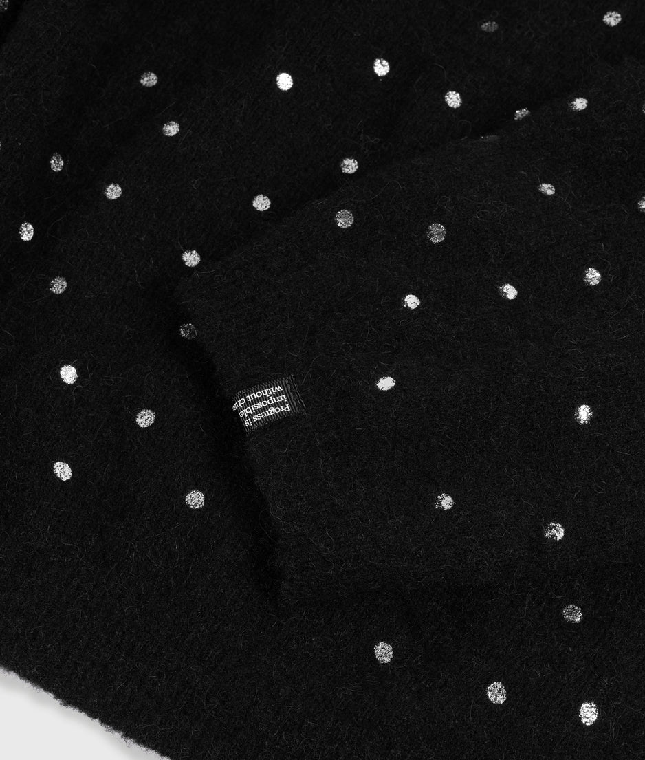 soft knit sweater glitter | black