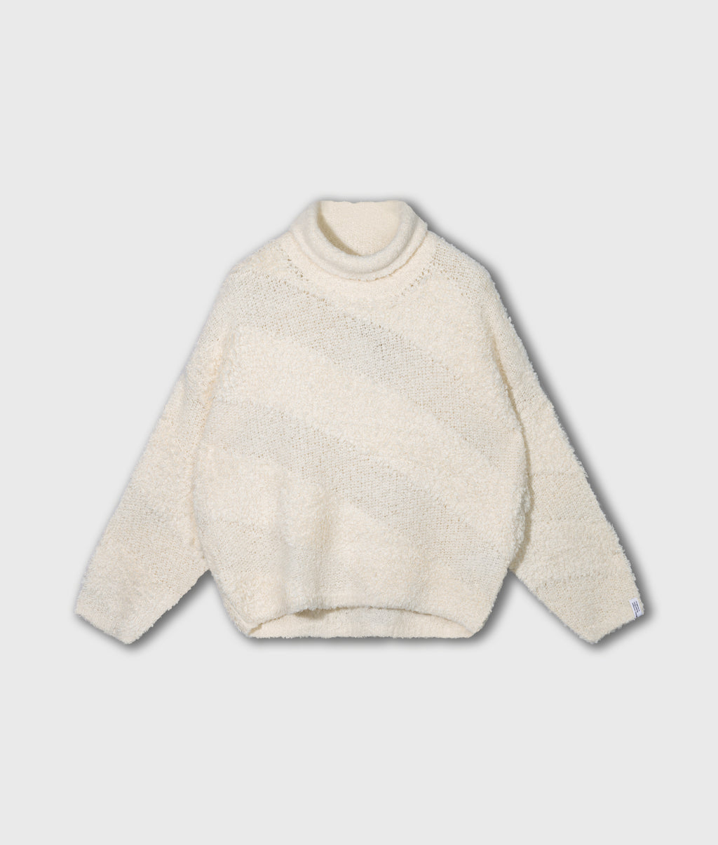loop knit sweater | ecru