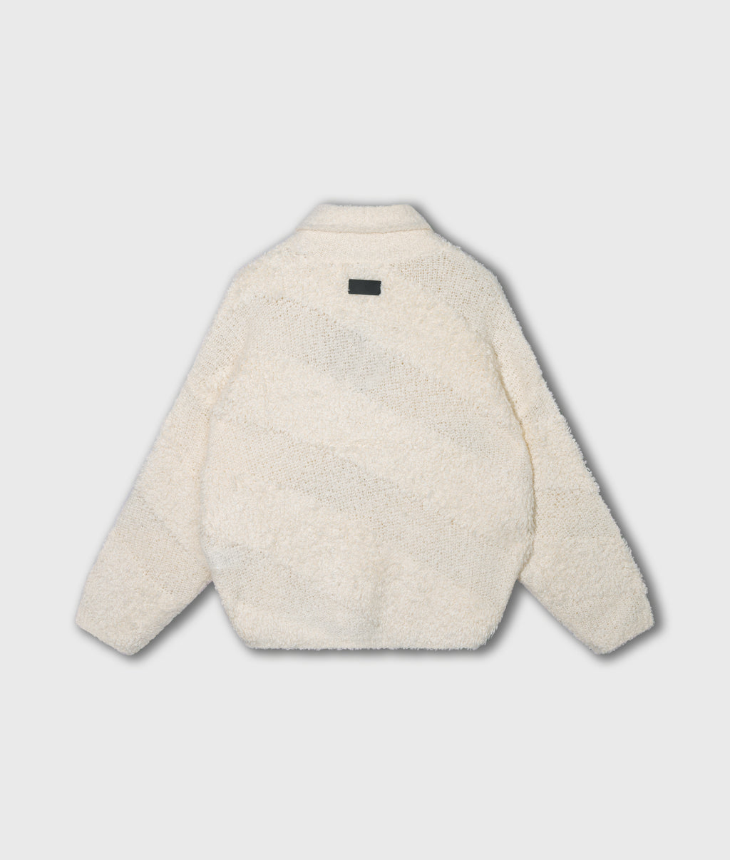 loop knit sweater | ecru