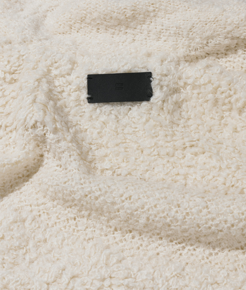 loop knit sweater | ecru