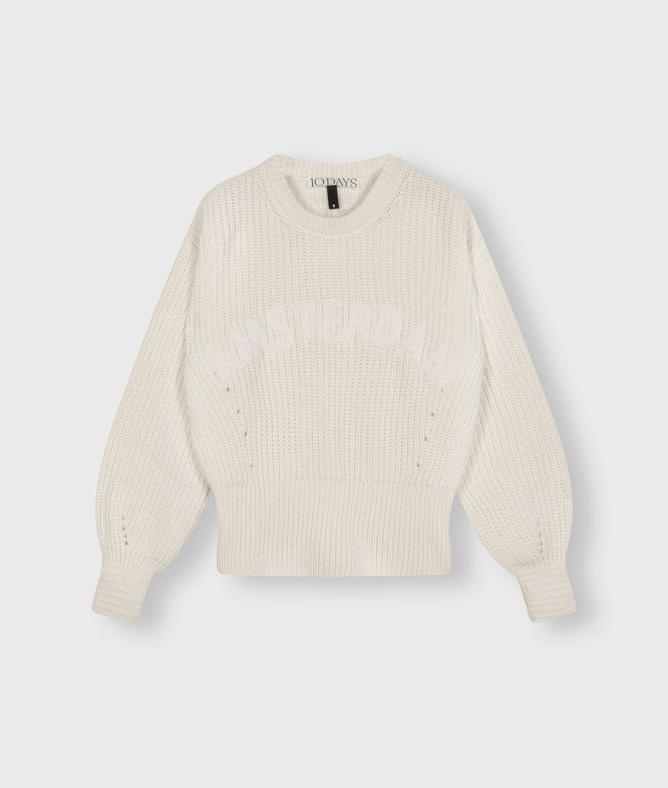 knit sweater Amsterdam | ecru