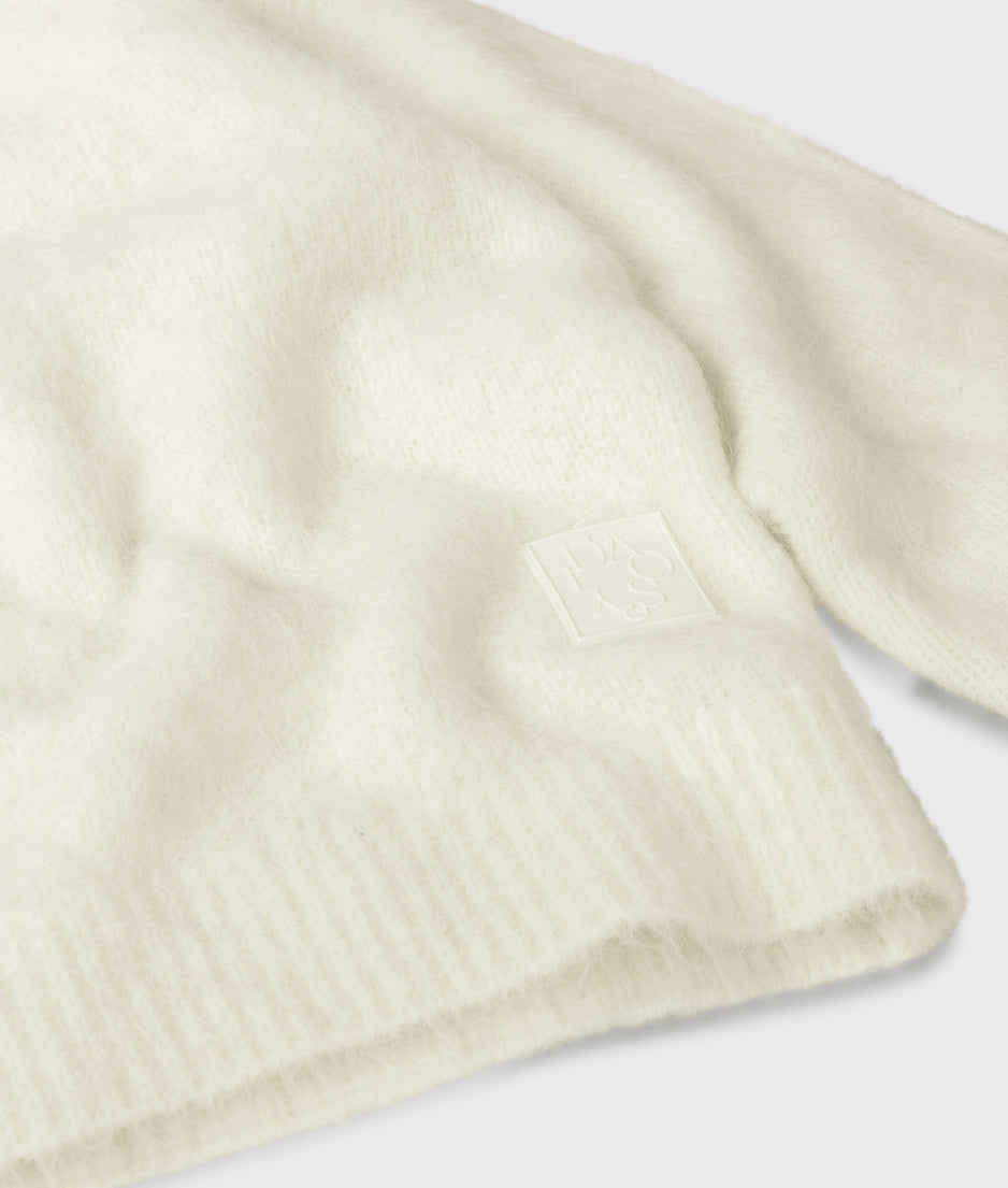 statement knit sweater | ecru