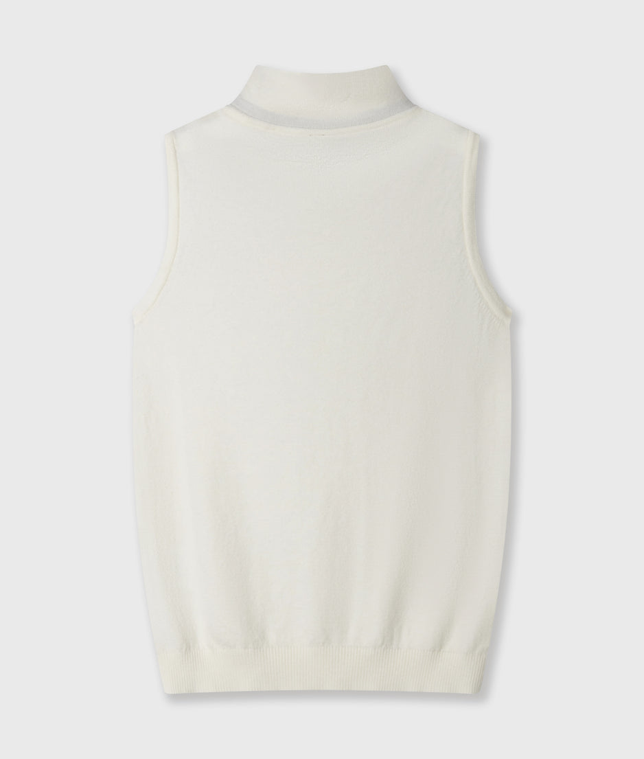 knit singlet | ecru