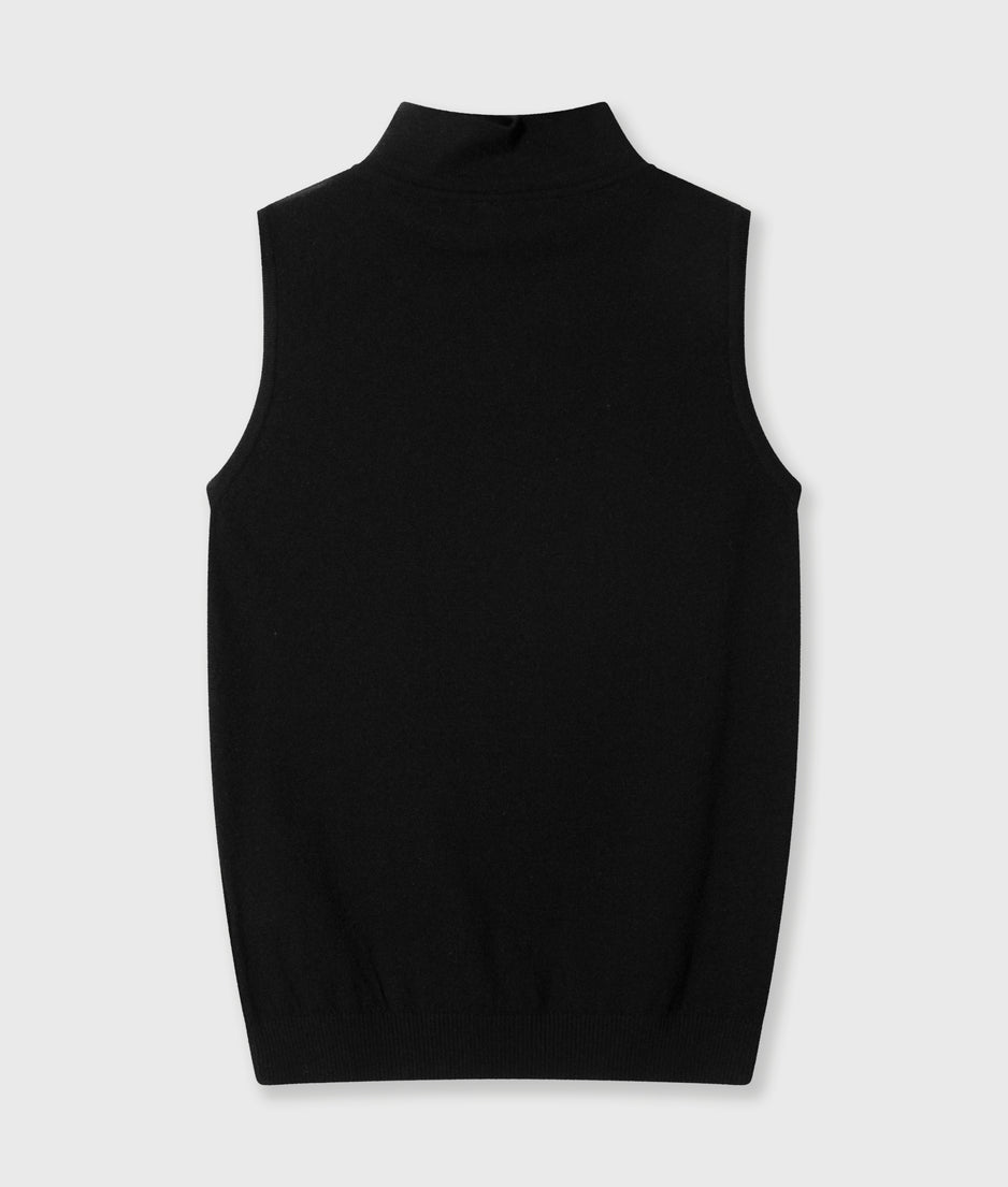 knit singlet | black