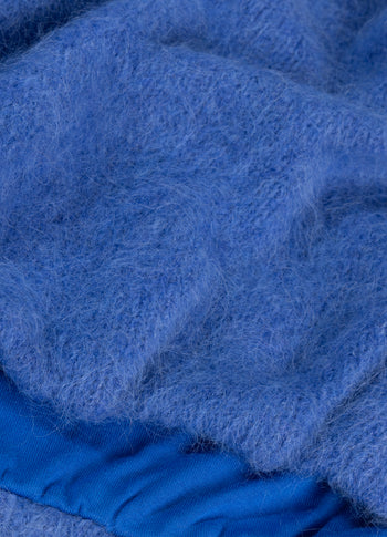 balloon hairy knit top | ultramarine