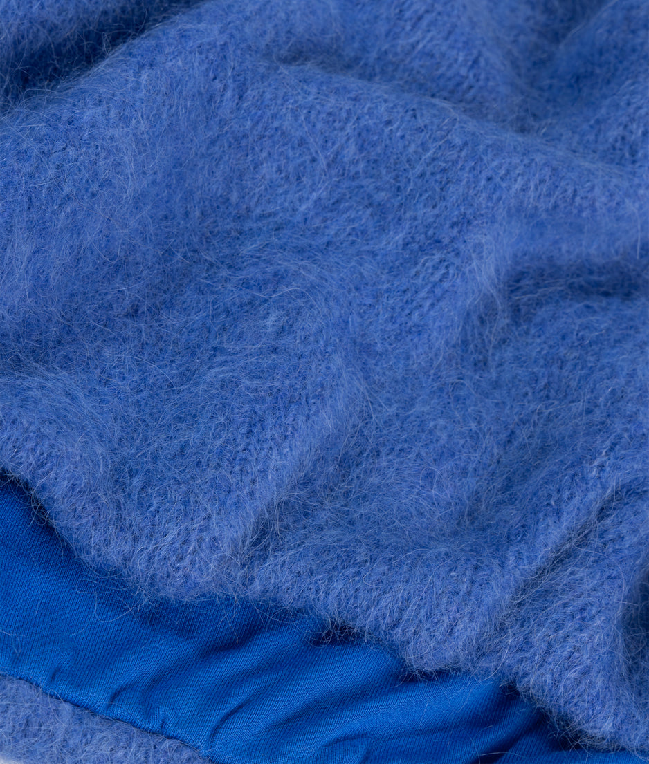 balloon hairy knit top | ultramarine